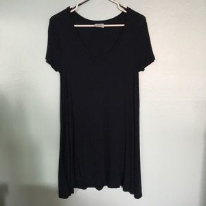 Navy blue trapeze dress